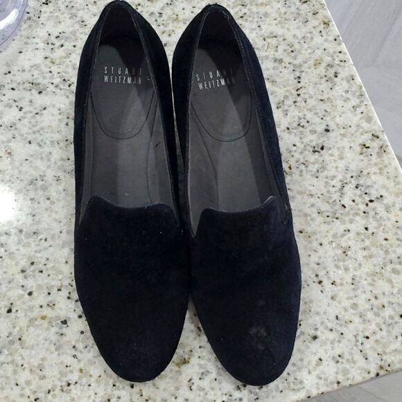 Stuart Weitzman,  Black Suede  Women’s Wedge, Size 8.5 - Picture 5 of 8